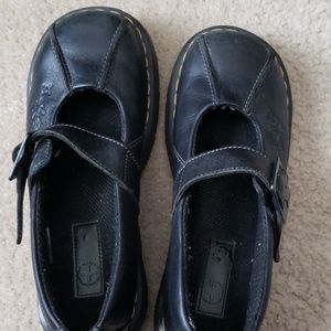 Dr. Martens black buckle shoes